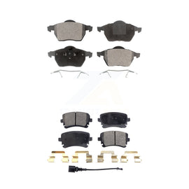 Front Rear Ceramic Brake Pads Kit For 03-04 Audi RS6 With 312mm Diameter Rotor