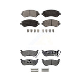 Front Rear Ceramic Brake Pads Kit For 2003-2007 Jeep Liberty