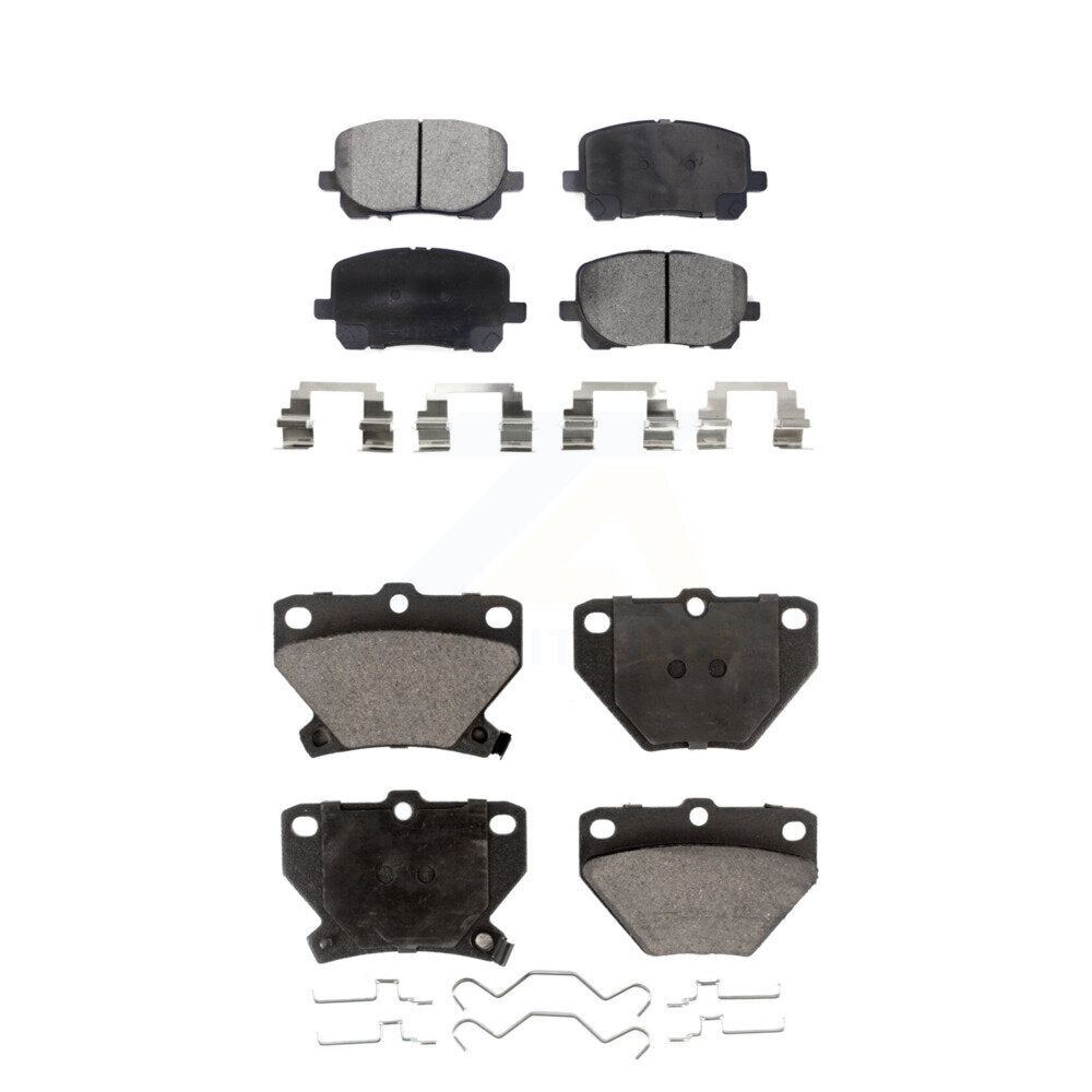 Front Rear Ceramic Brake Pads Kit For Toyota Corolla Matrix Pontiac Vibe