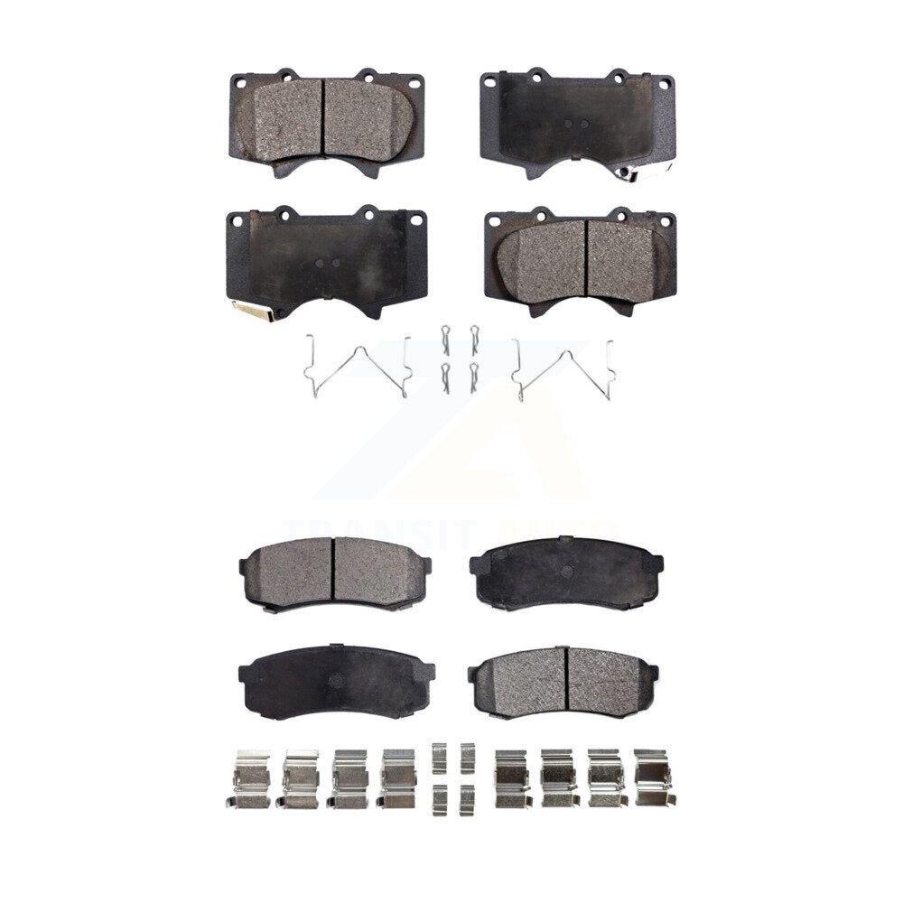 Front Rear Ceramic Brake Pad Kit For Toyota 4Runner Lexus Sequoia GX460 FJ GX470