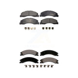 Front Rear Ceramic Brake Pads Kit For Ford E-450 Super Duty