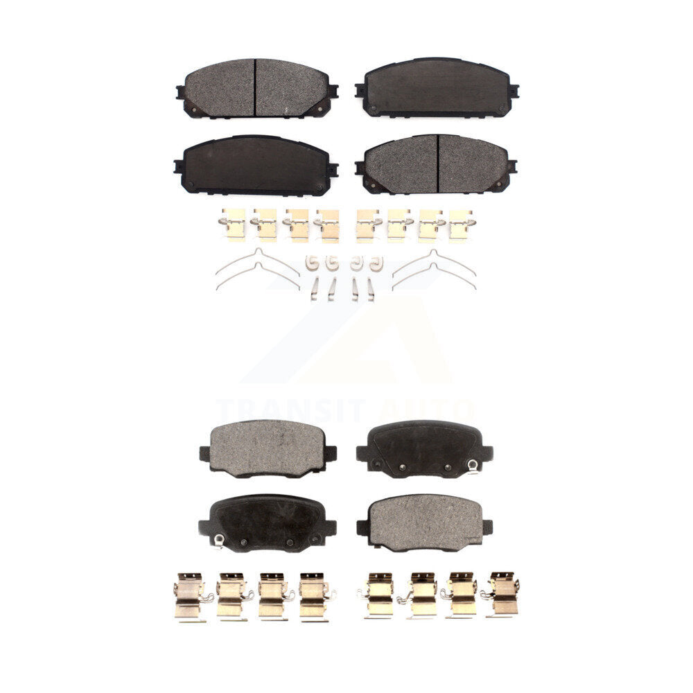 Front Rear Ceramic Brake Pads Kit For Jeep Cherokee