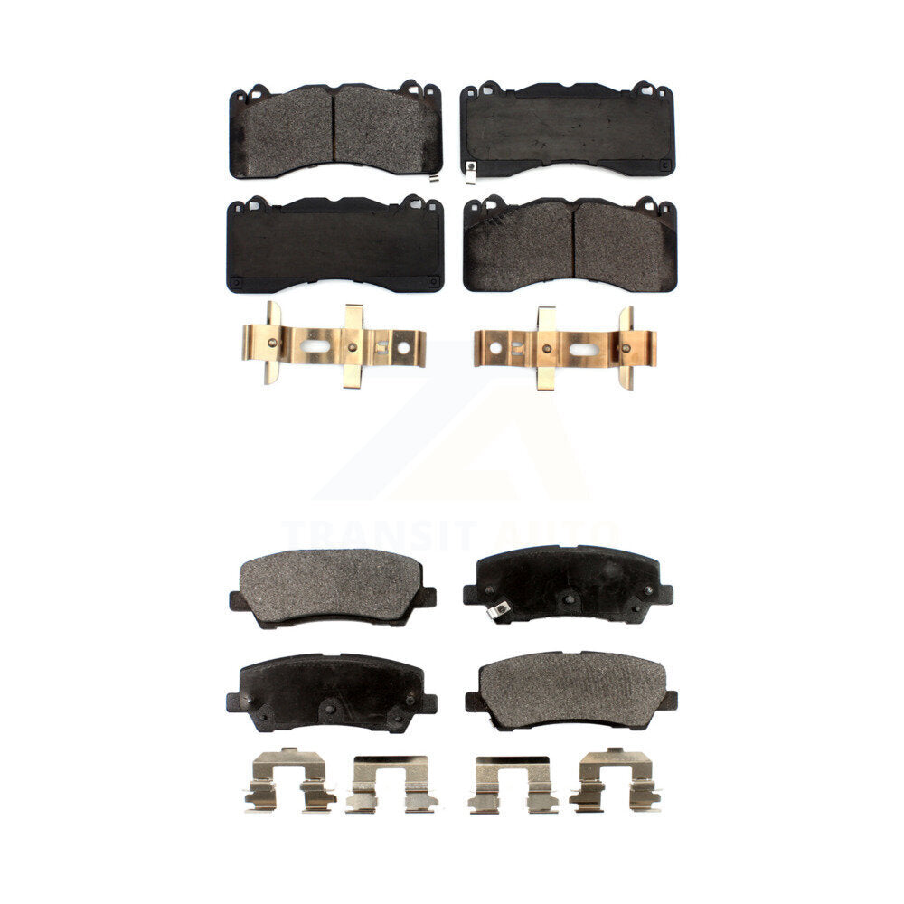 Front Rear Ceramic Brake Pads Kit For Ford Mustang