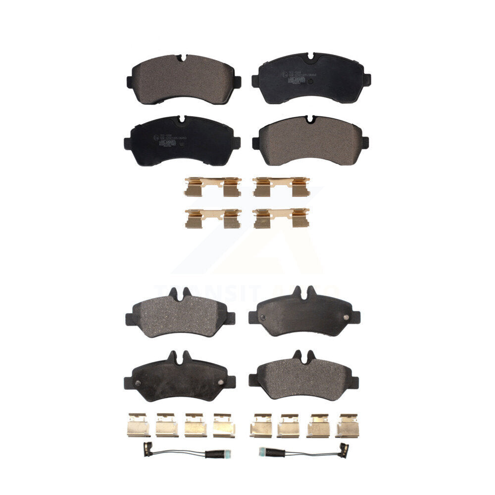 Front Rear Ceramic Brake Pads Kit For Sprinter 3500 Freightliner Dodge