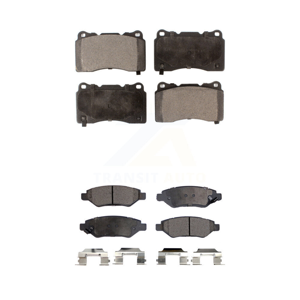 Front Rear Ceramic Brake Pads Kit For Cadillac CTS With Brembo Calipers