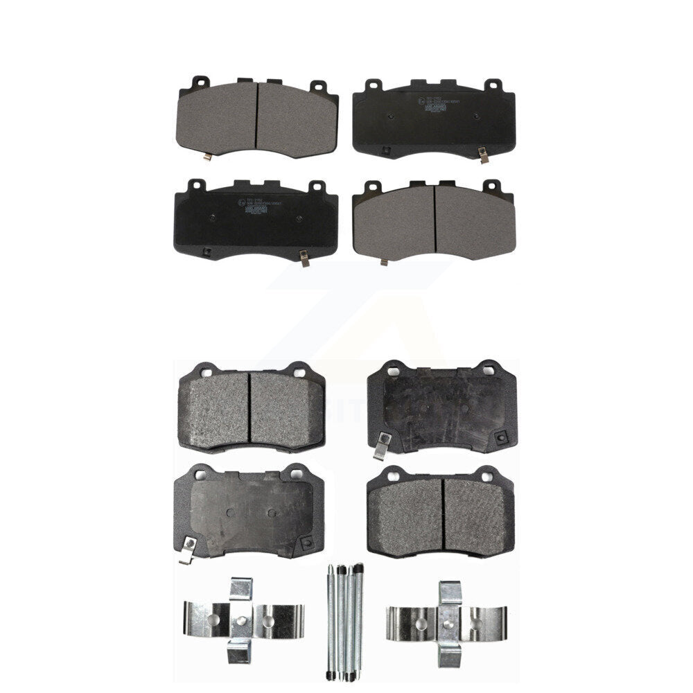 Front Rear Ceramic Brake Pads Kit For Jeep Grand Cherokee Dodge Durango