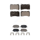 Front Rear Ceramic Brake Pads Kit For Tesla S X With Single Piston Caliper