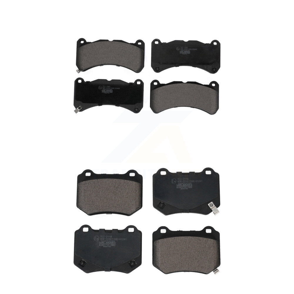 Front Rear Ceramic Brake Pads Kit For 2018-2021 Subaru WRX STI