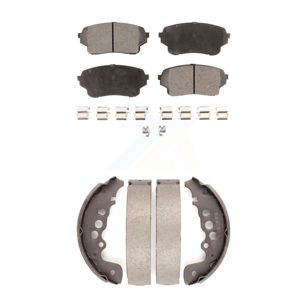 Front Rear Ceramic Brake Pads And Drum Shoes Kit For Suzuki Grand Vitara