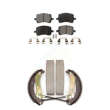 Front Rear Ceramic Brake Pads And Drum Shoes Kit For Chevrolet Malibu Pontiac G6