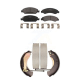 Front Rear Ceramic Brake Pads And Drum Shoe Kit For Chevrolet Silverado 1500 GMC