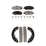 Front Rear Ceramic Brake Pads And Drum Shoes Kit For Honda Accord