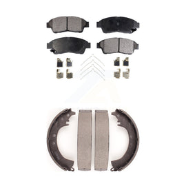 Front Rear Ceramic Brake Pads And Drum Shoes Kit For Toyota Camry RAV4