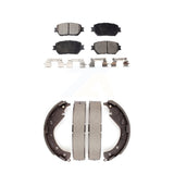 Front Rear Ceramic Brake Pads And Drum Shoes Kit For Toyota Camry