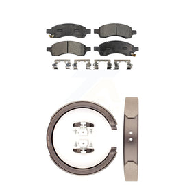 Front Rear Ceramic Brake Pads Parking Shoe Kit For Chevrolet Trailblazer XL