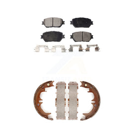 Front Rear Ceramic Brake Pads And Parking Shoes Kit For Toyota Camry