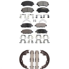 Load image into Gallery viewer, Front Rear Ceramic Brake Pads And Parking Shoes Kit For Nissan Rogue Sentra Juke