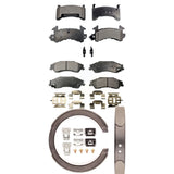 Front Rear Ceramic Brake Pads And Parking Shoes Kit For Chevrolet S10 GMC Sonoma