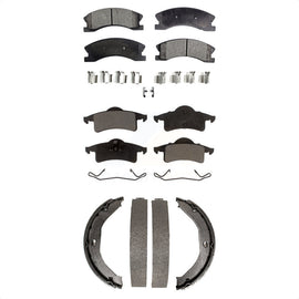 Front Rear Ceramic Brake Pads And Parking Shoes Kit For Jeep Grand Cherokee