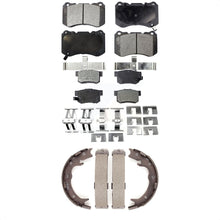 Charger l&#39;image dans la galerie, Front Rear Ceramic Brake Pads And Parking Shoes Kit For Acura TL