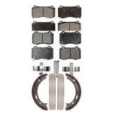 Front Rear Ceramic Brake Pads And Parking Shoes Kit For Jeep Grand Cherokee SRT8