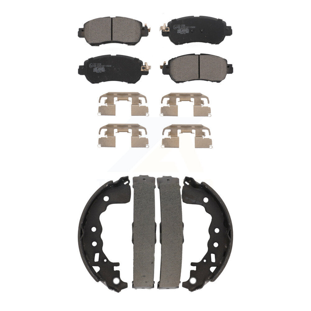 Front Rear Ceramic Brake Pads And Drum Shoes Kit For Mitsubishi Lancer Front Rear Ceramic Brake Pads And Drum Shoes Kit For Mitsubishi Lancer