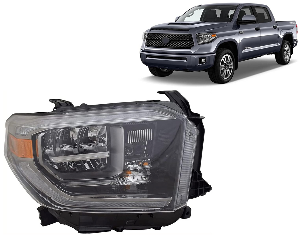 2018, 2018-2021 Toyota Tundra, 2019, 2020, 2021, 811100C210, head light, passenger side, smoked, TO2503263, TOYOTA, Tundra