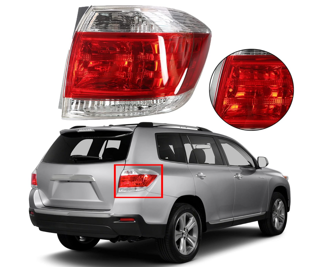 2011, 2011-2013 Toyota Highlander, 2012, 2013, 81550-0E070, HIGHLANDER, passenger side, tail light, TO2801185, TOYOTA