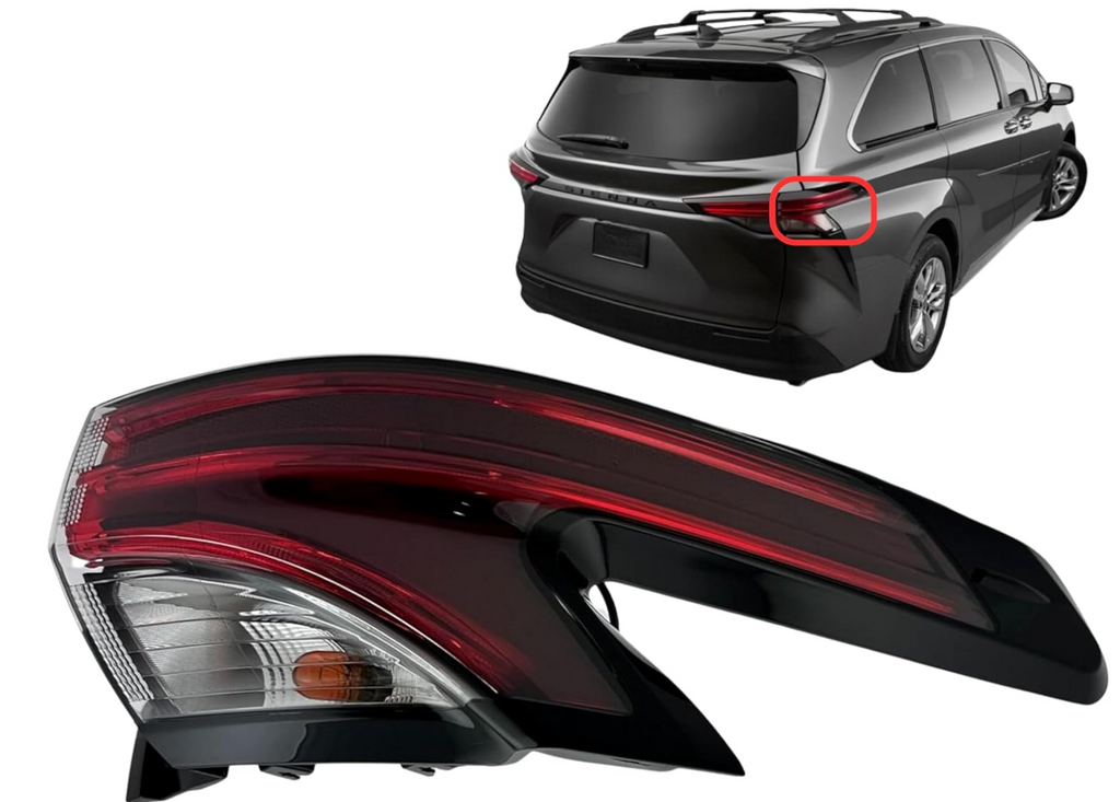 2021, 2021-2023 Toyota Sienna, 2022, 2023, 81550-08070, passenger side, SIENNA, tail light, TO2805160, TOYOTA