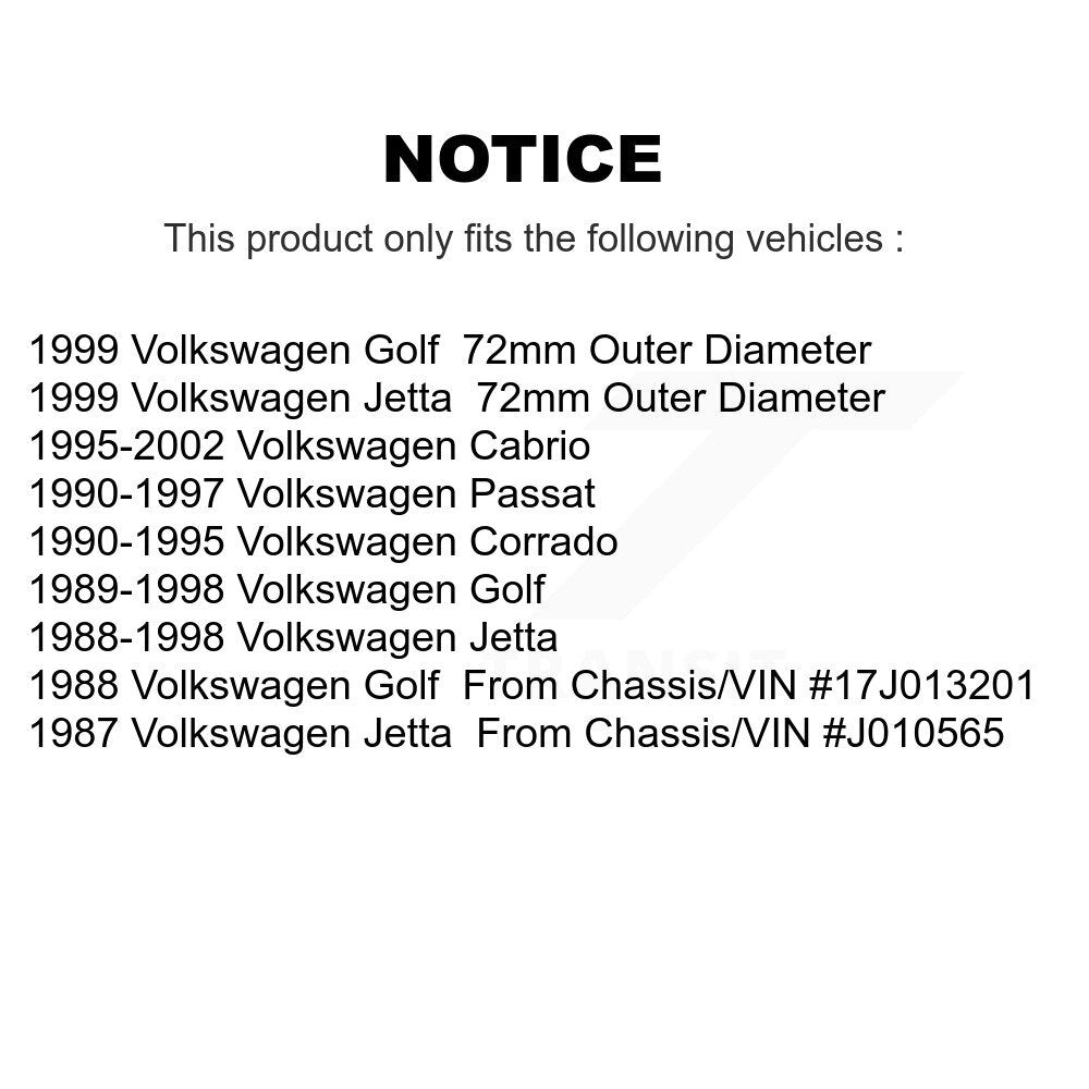 Front Wheel Bearing 70-510004 For Volkswagen Jetta Cabrio Golf Corrado Passat