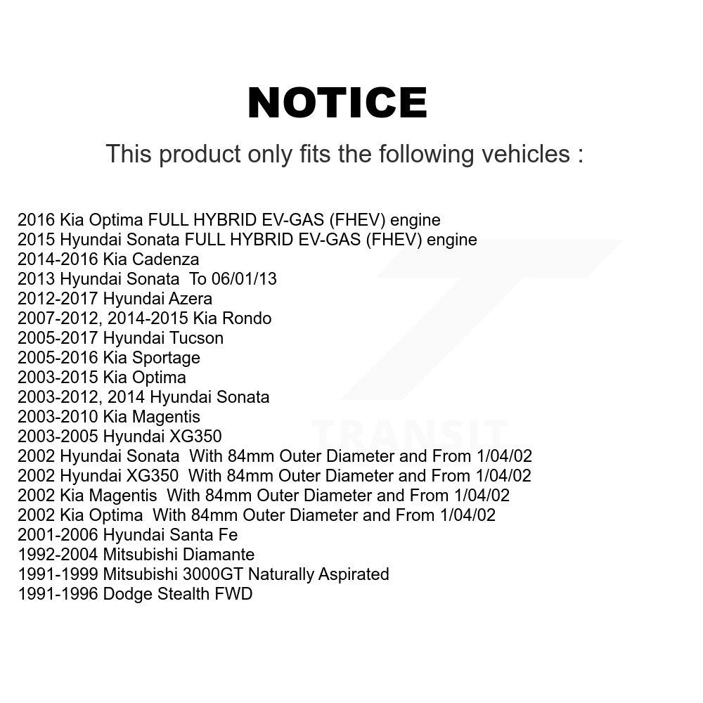 Front Wheel Bearing 70-510034 For Hyundai Tucson Kia Sonata Sportage Rondo Optima Santa Fe Dodge