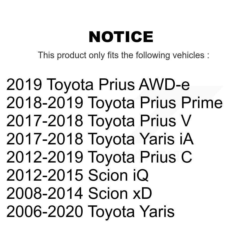 Front Wheel Bearing 70-510094 For Toyota Yaris Prius C Prime V Scion xD iQ AWD-e iA