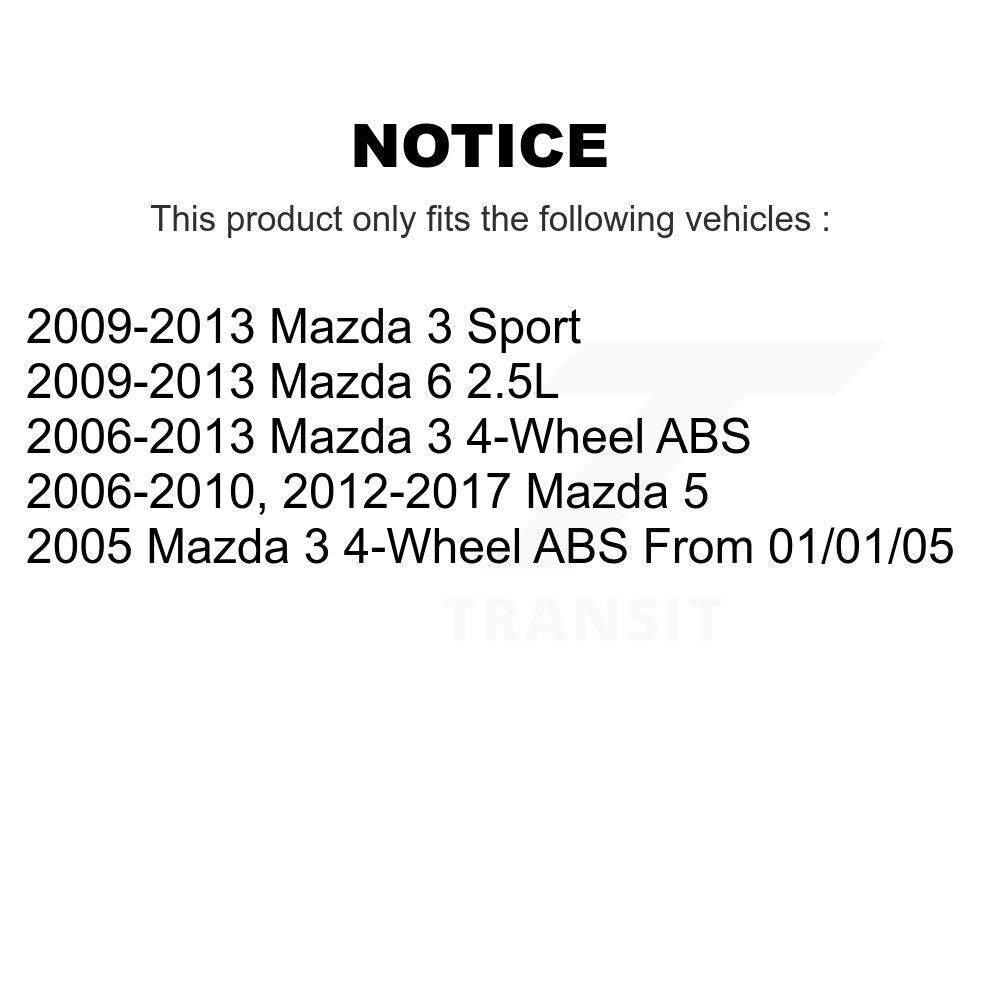 Front Wheel Bearing 70-510096 For Mazda 3 5 6 Sport