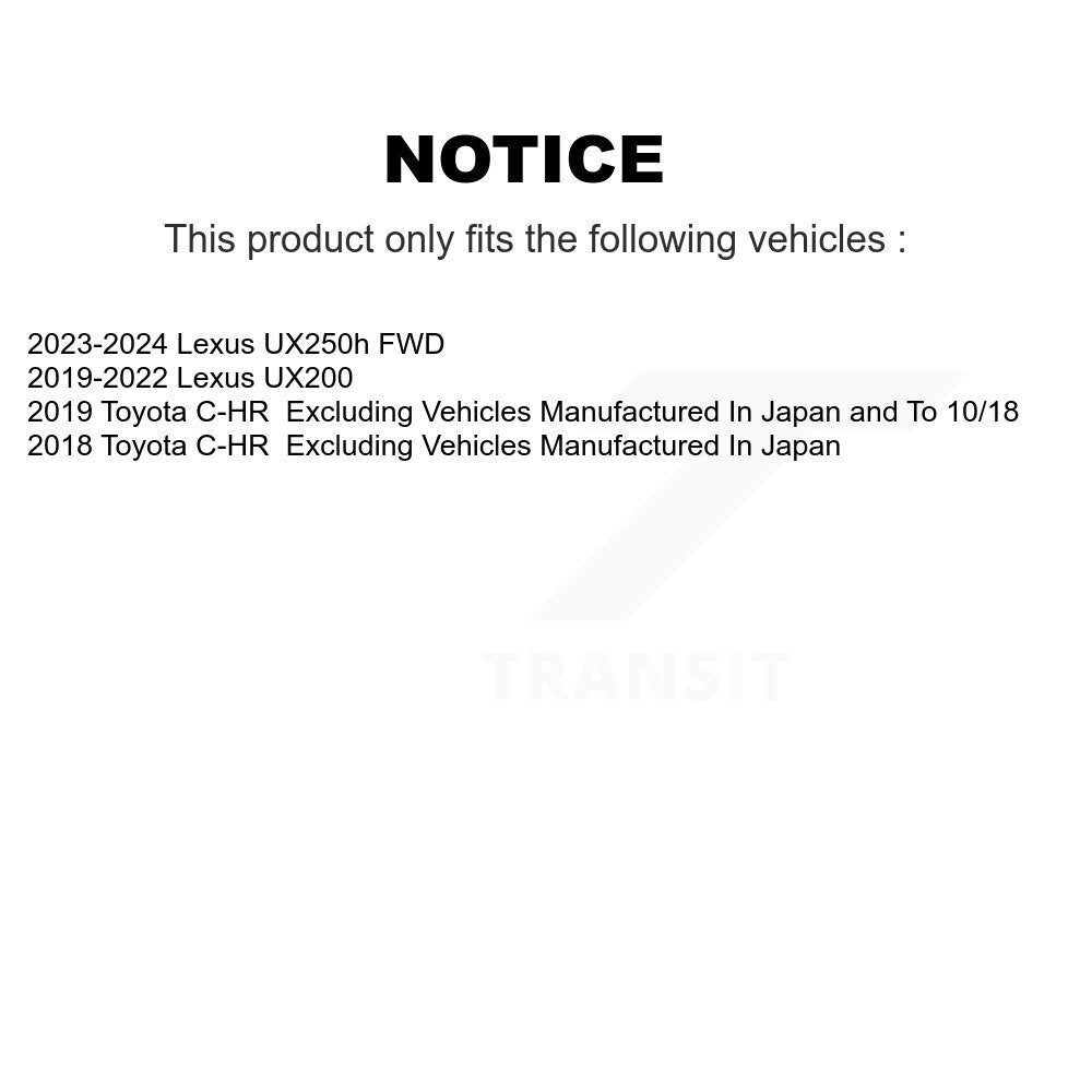 Rear Wheel Bearing Hub Assembly 70-512649 For Toyota C-HR Lexus UX250h UX200