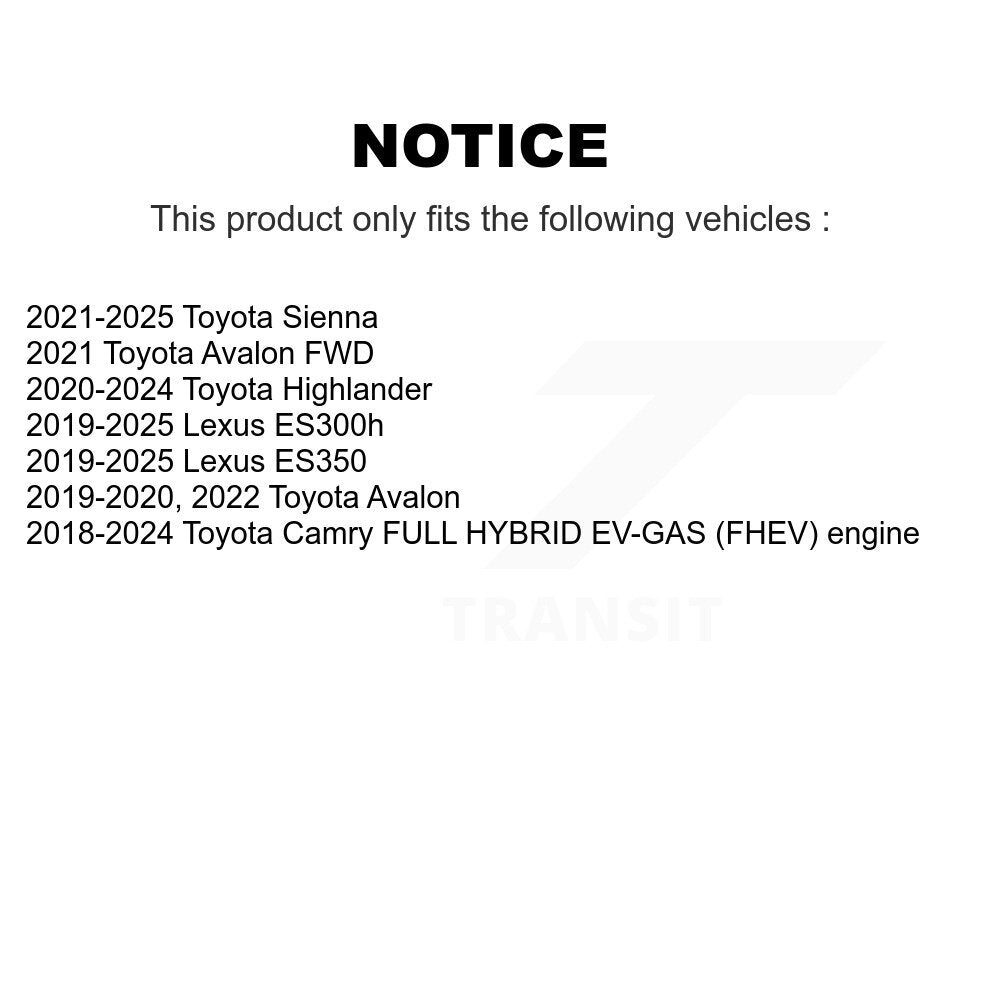 Front Wheel Bearing Hub Assembly 70-513450 For Toyota Camry Highlander Sienna Lexus ES350 ES300h