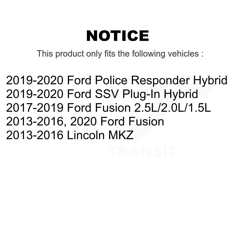 Front Wheel Bearing Hub Assembly Pair For Ford Fusion Lincoln MKZ Police Hybrid