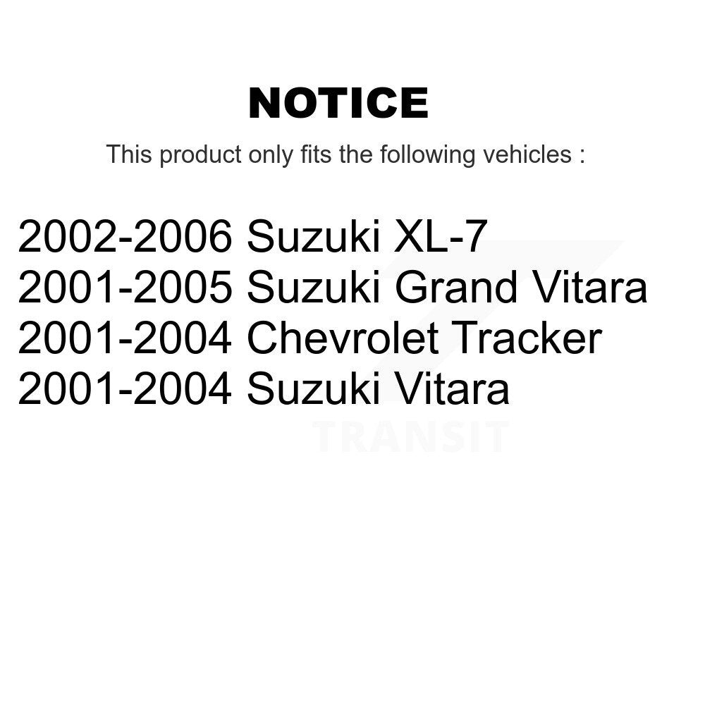 Front Wheel Bearing & Hub Assembly Pair For Suzuki Chevrolet Tracker XL-7 Grand