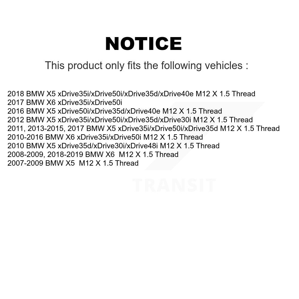 Front Wheel Bearing And Hub Assembly Pair For BMW X5 X6
