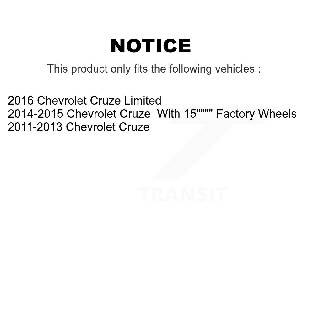 Front Wheel Bearing And Hub Assembly Pair For Chevrolet Cruze Limited
