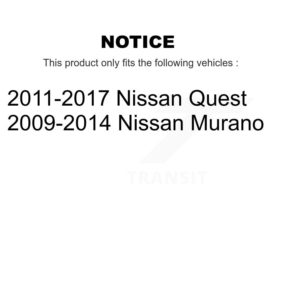 Front Wheel Bearing And Hub Assembly Pair For Nissan Murano Quest