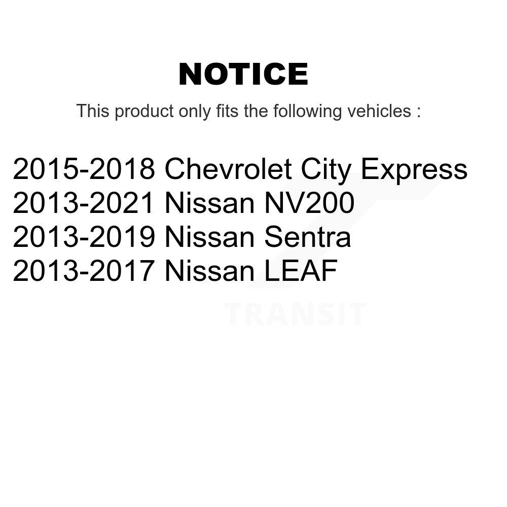 Front Wheel Bearing And Hub Assembly Pair For Nissan Sentra NV200 Leaf Chevrolet