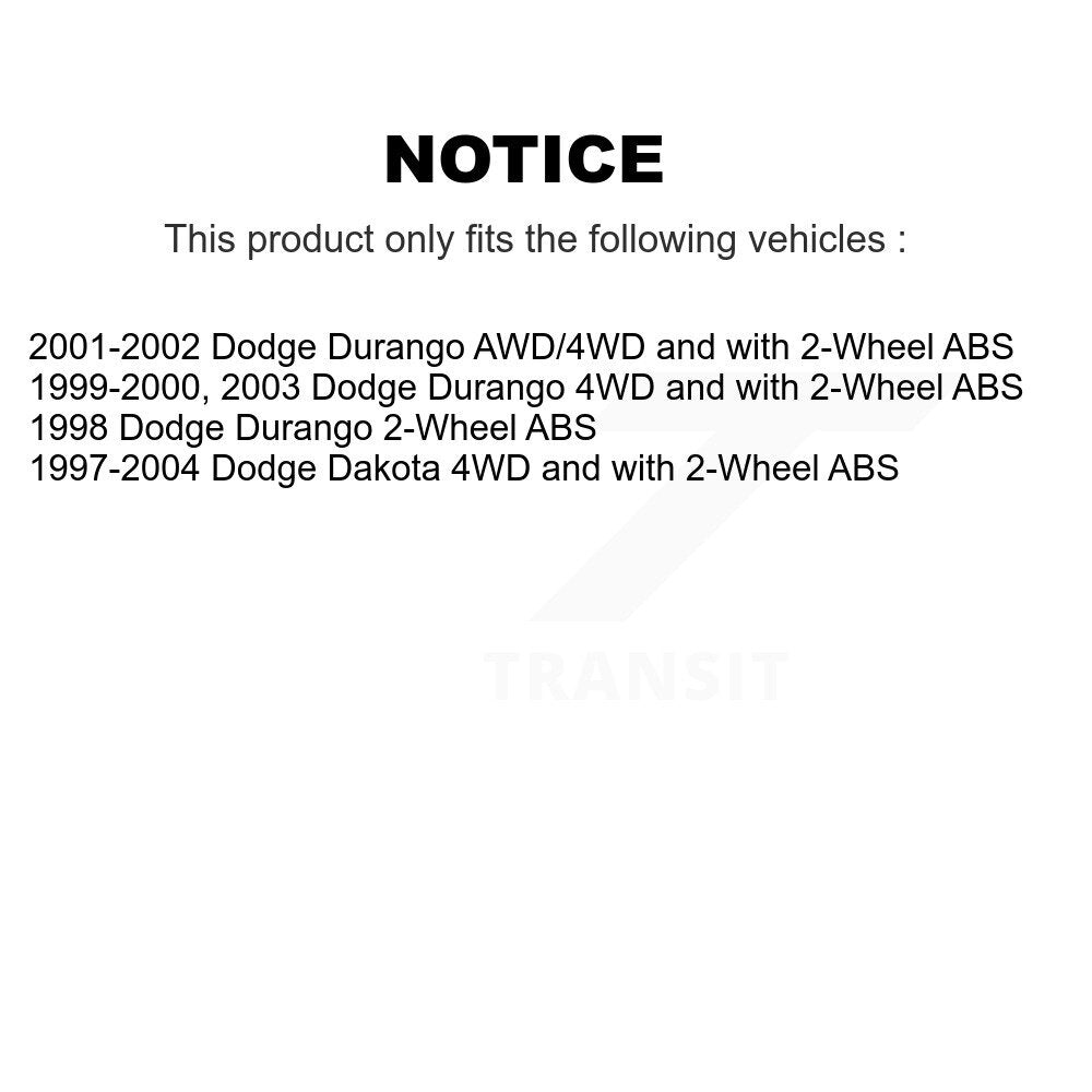 Front Wheel Bearing And Hub Assembly Pair For Dodge Dakota Durango