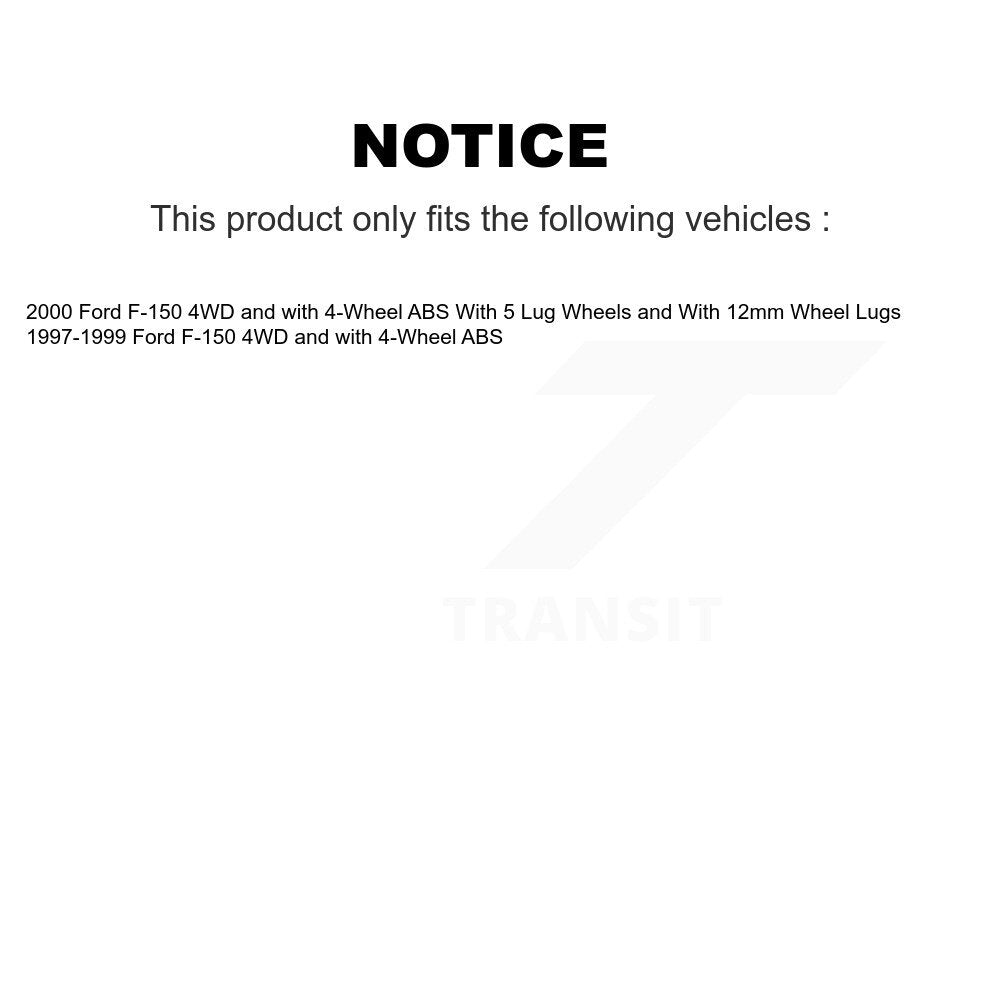 Front Wheel Bearing And Hub Assembly Pair For Ford F-150 4WD with 4-Wheel ABS