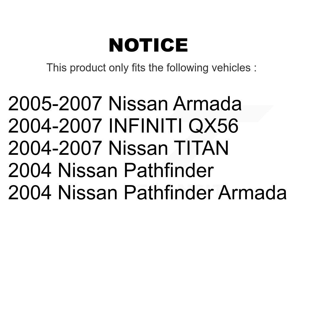 Front Wheel Bearing And Hub Assembly Pair For Nissan Titan Armada INFINITI QX56