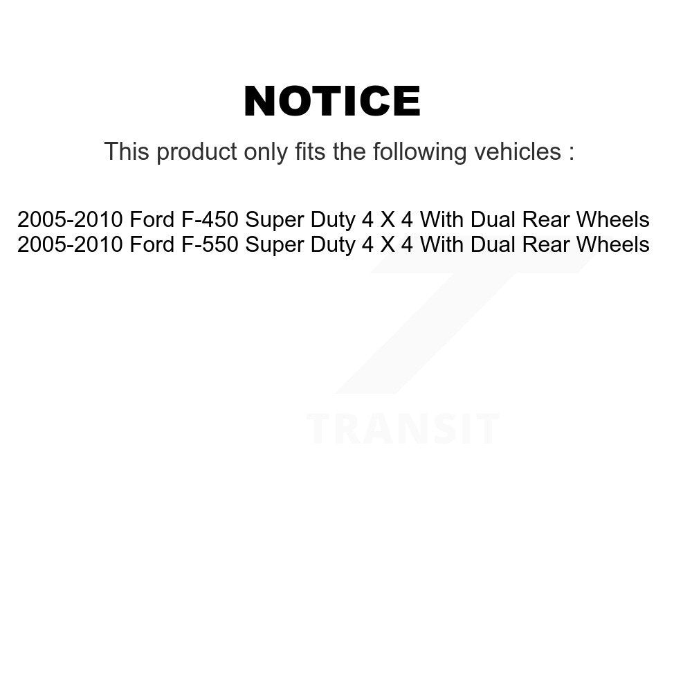 Front Wheel Bearing And Hub Assembly Pair For Ford F-450 Super Duty F-550 4 X
