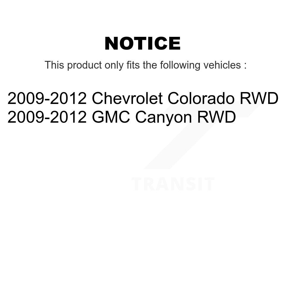 Front Wheel Bearing And Hub Assembly Pair For Chevrolet Colorado GMC Canyon RWD