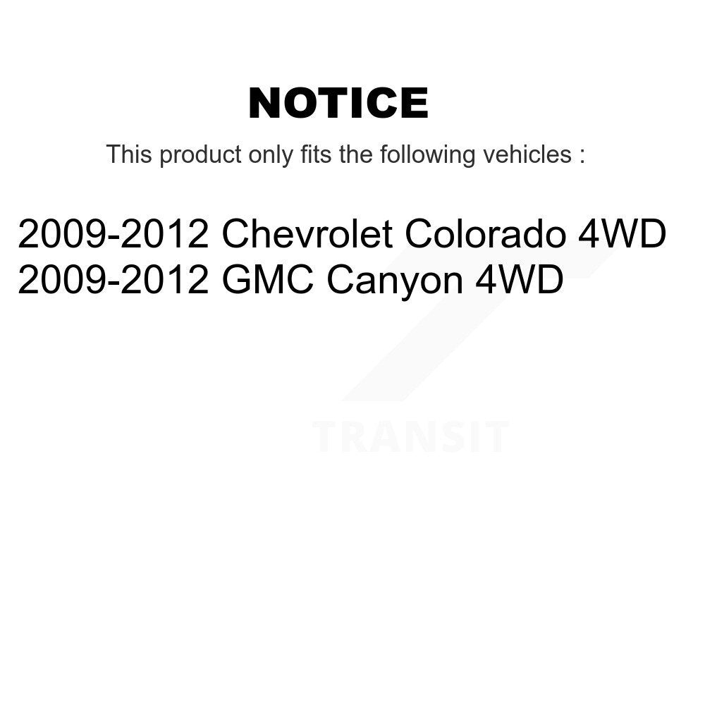 Front Wheel Bearing And Hub Assembly Pair For Chevrolet Colorado GMC Canyon 4WD