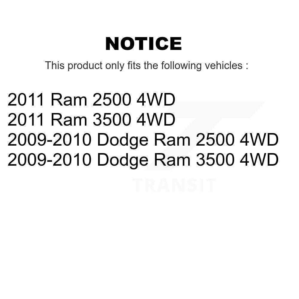 Front Wheel Bearing And Hub Assembly Pair For Dodge Ram 2500 3500 4WD