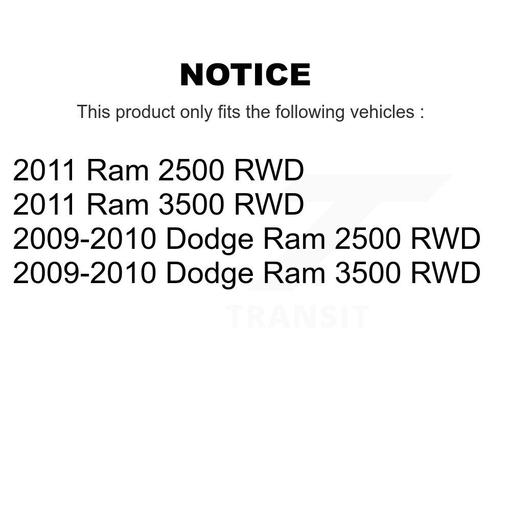 Front Wheel Bearing And Hub Assembly Pair For Dodge Ram 2500 3500 RWD