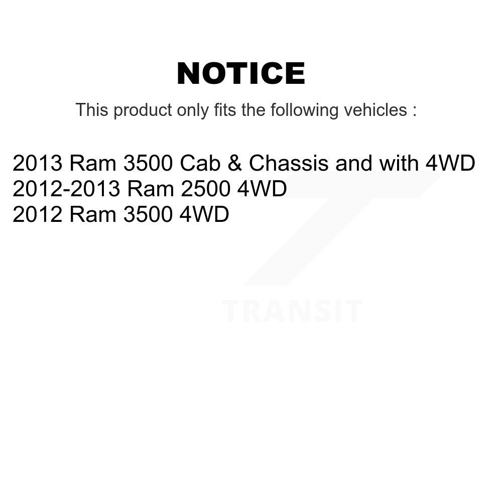 Front Wheel Bearing And Hub Assembly Pair For Ram 2500 3500